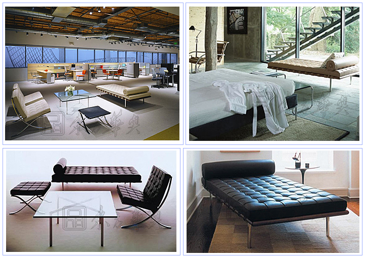 現(xiàn)代經(jīng)典休閑椅|真皮休閑椅|辦公家具|巴賽羅那休息床|休閑床